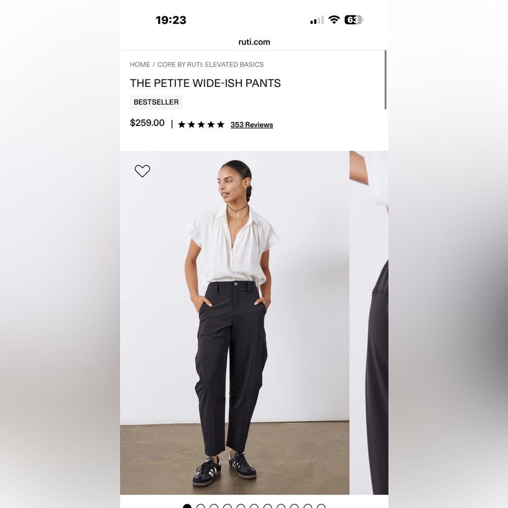 The Petite Wide-ish Pants in Black